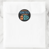 Aangewakkerd door Genetics and Coffee, Genetics Qu Ronde Sticker (Tas)