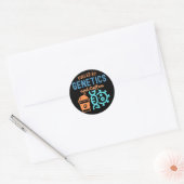 Aangewakkerd door Genetics and Coffee, Genetics Qu Ronde Sticker (Envelop)