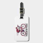 Aangewakkerd door Pizza Cyclist Bagagelabel (Voorkant verticaal)