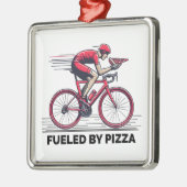 Aangewakkerd door Pizza Cyclist Metalen Ornament (Links)