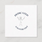 AANGEWEZEN ANESTHETIST VIERKANTE VISITEKAARTJE (Voorkant)