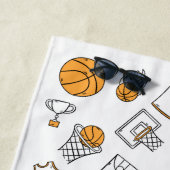 Aangewezen badhanddoek voor Basketball Pattern (In situ)