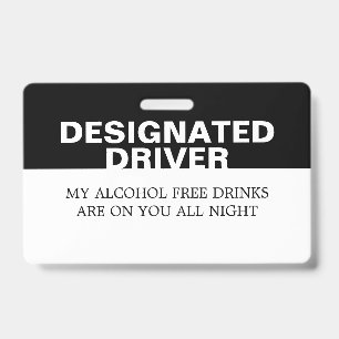 Aangewezen Bestuurder Zonder Alcohol Aangepast Badge