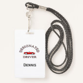 Aangewezen bestuurdersaanmeldingsformulieren badge (Achterkant met draagriem)