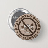 Aangewezen bestuurdersknop ronde button 5,7 cm (Voorkant /achterkant)