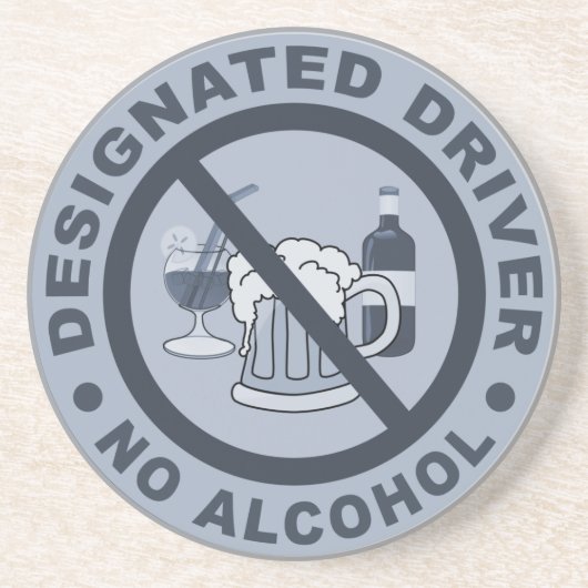 Aangewezen bestuurdersonderzetter zandsteen onderzetter (Voorkant)