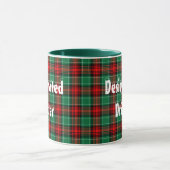 Aangewezen chauffeur Red Green Plaid Coffee Mok (Midden)