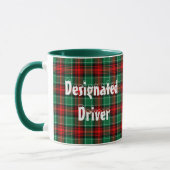 Aangewezen chauffeur Red Green Plaid Coffee Mok (Links)