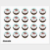Aangewezen desserts bakkerij verpakking ronde sticker (Vel)