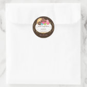 Aangewezen desserts bakkerij verpakking ronde sticker (Tas)