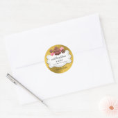 Aangewezen desserts Faux Gold Foil look Ronde Sticker (Envelop)