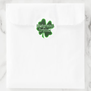 Aangewezen Drinker St. Patrick's Dag Ronde Sticker