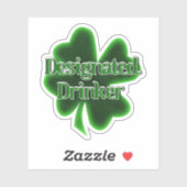 Aangewezen Drinker St. Patrick's Dag Sticker (Vel)