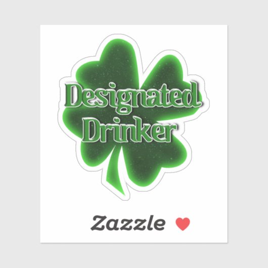 Aangewezen Drinker St. Patrick's Dag Sticker (Vel)