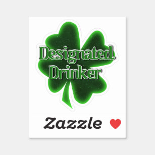 Aangewezen drinker St. Patrick's Day Sticker