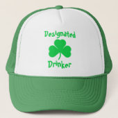 Aangewezen Drinker St Patrick's Day Trucker Pet (Voorkant)