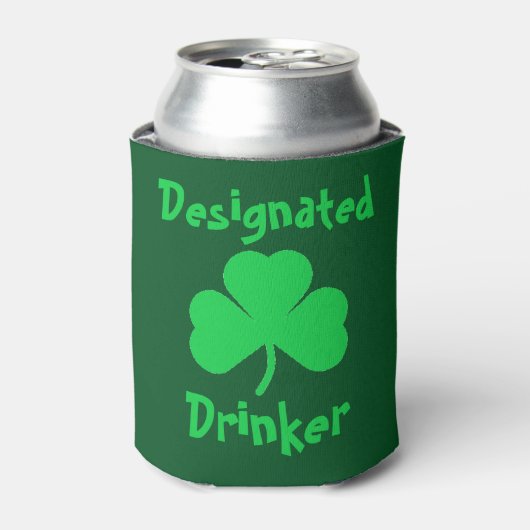 Aangewezen Drinkster St. Patrick's Day Blikjeskoeler (Blikje Voorkant)