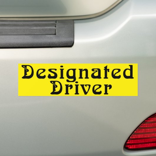 Aangewezen driver Bumpersticker (Op auto)