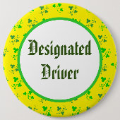 Aangewezen driver Shamrock Pattern-Button Ronde Button 6,0 Cm (Voorkant)