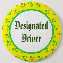 Aangewezen driver Shamrock Pattern-Button Ronde Button 6,0 Cm