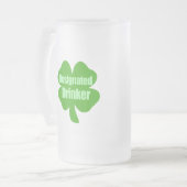 Aangewezen dronker matglas bierpul (Voorkant links)