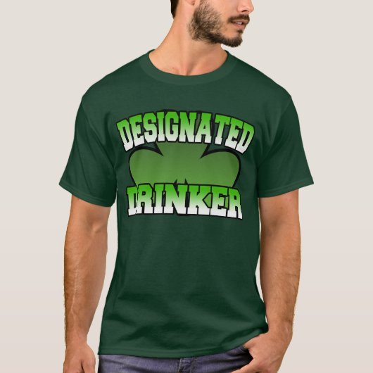 Aangewezen dronker t-shirt (Voorkant)