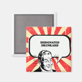 AANGEWEZEN DRUNKARD T-shirt Magneet (Voorkant / Achterkant)