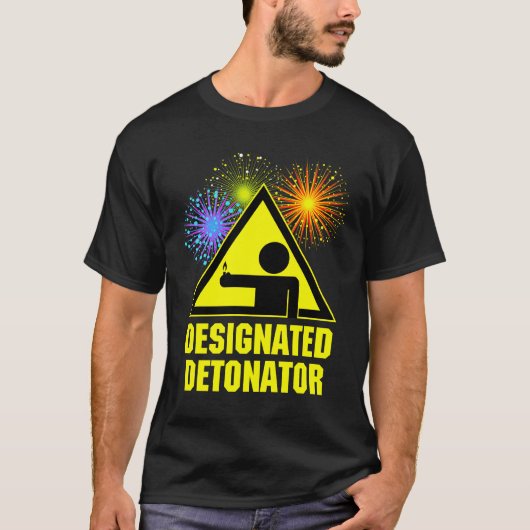 Aangewezen Fireworks-detonator T-shirt (Voorkant)