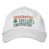 Aangewezen Irish Drinker Embroided Baseball Hat Geborduurde Pet (Voorkant)
