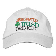 Aangewezen Irish Drinker Embroided Baseball Hat