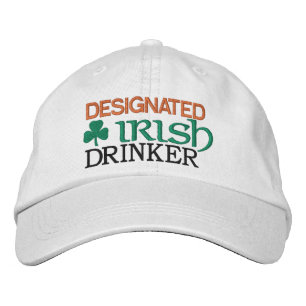 Aangewezen Irish Drinker Embroided Baseball Hat Geborduurde Pet