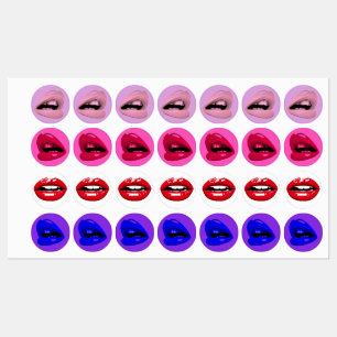 Aangewezen lips IJzeron pleister Labels