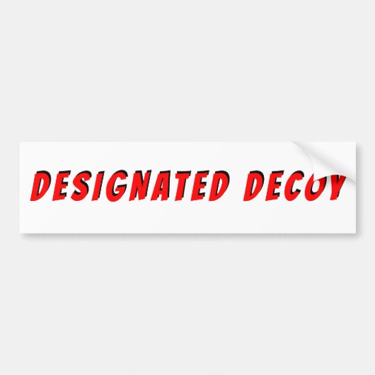 Aangewezen lokaas bumpersticker (Voorkant)