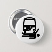 Aangewezen Man onder de bus Ronde Button 5,7 Cm (Voorkant /achterkant)