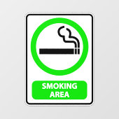 Aangewezen Rookgebied Zakelijk Raamsticker (Vel)