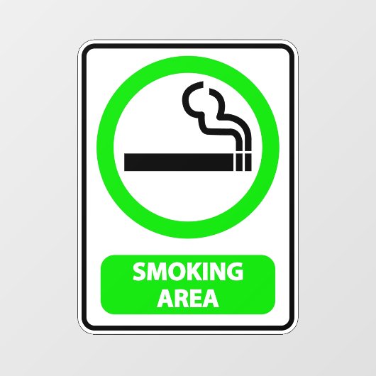 Aangewezen Rookgebied Zakelijk Raamsticker (Vel)