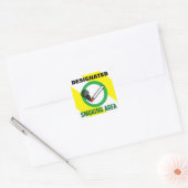 Aangewezen rookruimte-teken vierkante sticker (Envelop)