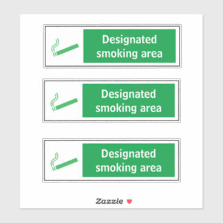 Aangewezen Sticker voor het rookgebied