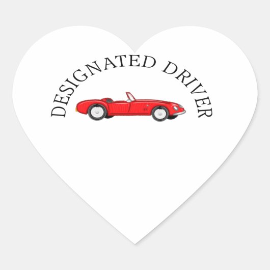 Aangewezen stuurprogramma hart sticker (Voorkant)