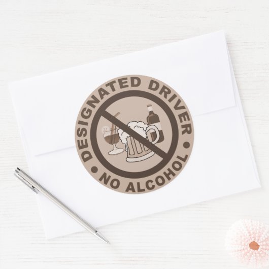 Aangewezen stuurprogramma-stickers ronde sticker (Envelop)