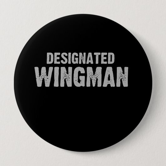 AANGEWEZEN WINGMAN T-shirt Ronde Button 4,0 Cm (Voorkant)
