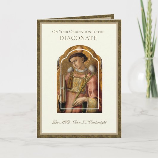 AANGEZIEN U IN HET DIACONAAT GEORDEERD WORDT KAART (Voorkant)