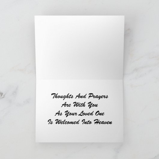 Aangezien uw geliefde in de hemel wordt verwelkomd kaart (Binnen)