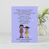 Aangezochte brutale feestdag voor meisjes kaart (Staand voorkant)