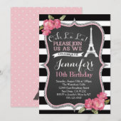 Aangifel Tower Birthday Party Kaart (Voorkant / Achterkant)