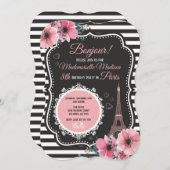 Aangifel Tower Birthday Party Kaart (Voorkant / Achterkant)