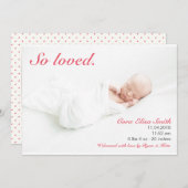 Aangifte geboorte zo geliefd aankondiging (Voorkant / Achterkant)