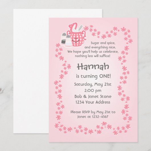 Aangifte voor suiker en specerijen kaart (Voorkant / Achterkant)