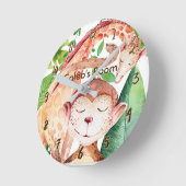 Aangiften en Giraffes Waterverven Ronde Klok (Hoek)