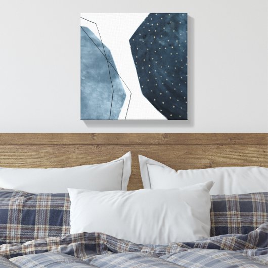 Aangrenzende abstractie canvas afdruk (Insitu (Slaapkamer))